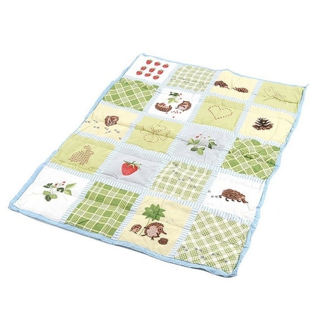 Ikea Vandring Ruta Baby Toddler Blanket Comforter Quilt Hedgehog Strawberry